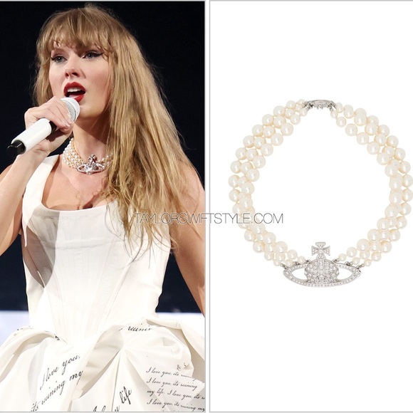 COPY - Vivienne Westwood Three Row Bas Relief Pearl Choker - Picture 3 of 15